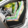 thumbnail image 6 of ALAZA Multicolor Checkered-a1 Car Seat Covers 2 PCs Universal Auto Front Seats Interior Protector, 6 of 7