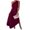 Wine, variant on Women's One Shoulder Dress, Asymmetric Pleated Cocktail Party Dresses, Flattering High Waisted Accordion Ruffle Summer Wedding Guest Midi Gown