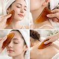 thumbnail image 4 of Uxgjfwu Resin Gua Sha Massage Tool, Ergonomic Board for Muscle Relaxation and Body Massage, Natural Stones Finish for Face and Body Care, 4 of 5