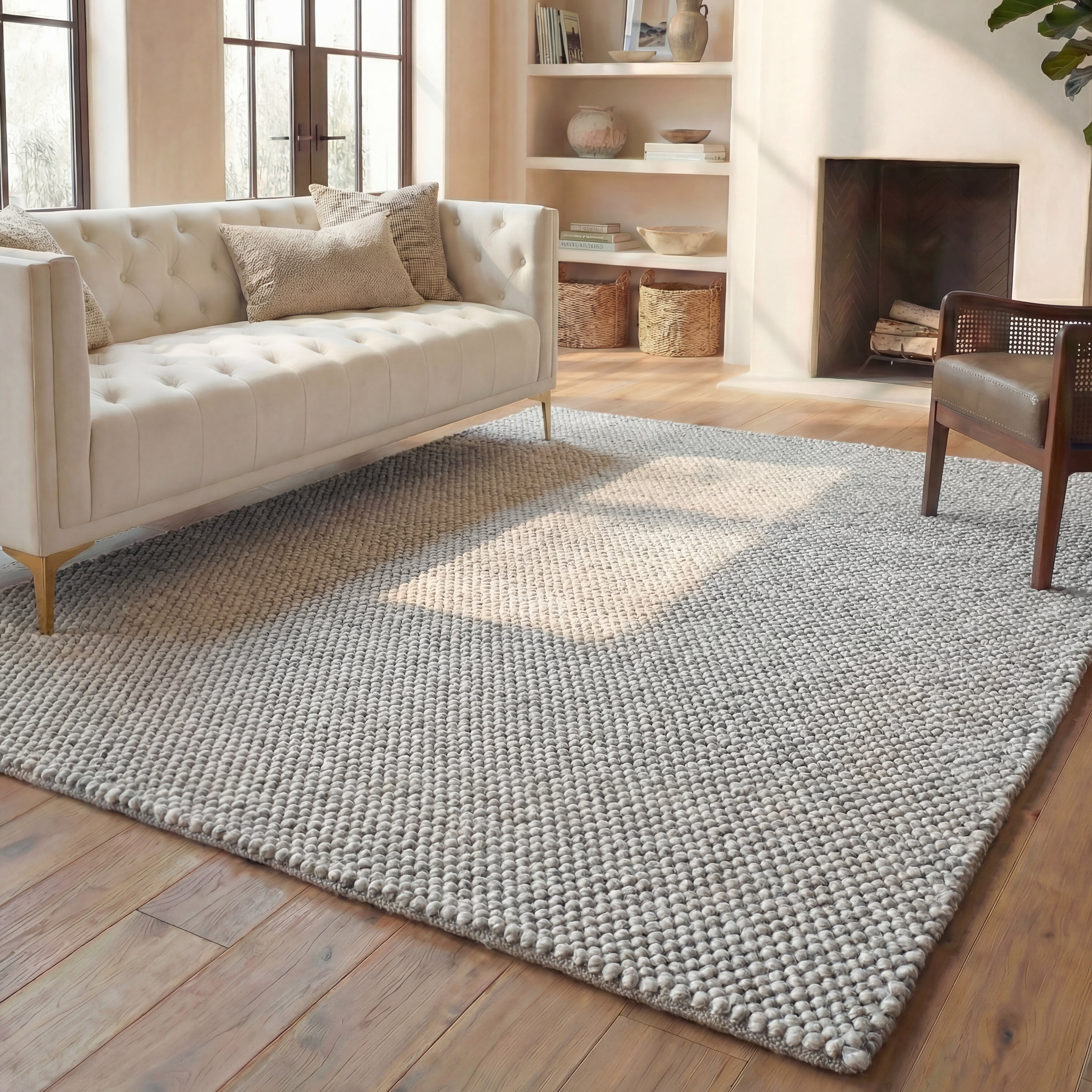 Safavieh Natura Willoughby Distressed Area Rug, Silver, 6' x 8'