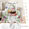 thumbnail image 5 of Spring Easter Blanket Soft Cozy Warm Twin Blanket for Bed, Plush Fuzzy Flannel Fleece Blankets for Sofa, Colorful Eggs Daisy Flowers Basket Butterfly Throw Blankets for Couch Gifts, 60"x80", 5 of 9