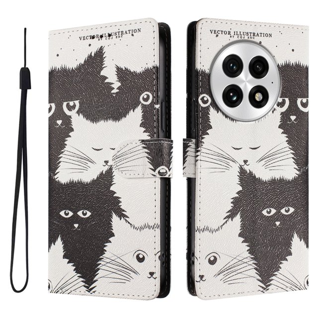 FOXDOCK Funda Tipo Cartera para OnePlus 13 con Soporte y Correa – Diseño de Patrones Lindos