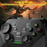 Wireless Game Controller with Phone Mount - Compatible with Android/iOS Switch Mobile - Ergonomic Black Gaming Pad