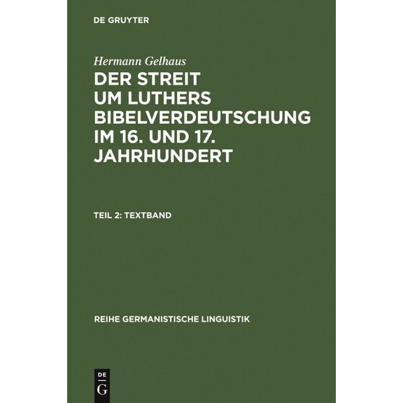Reihe Germanistische Linguistik Textband, Book 100, (Hardcover)