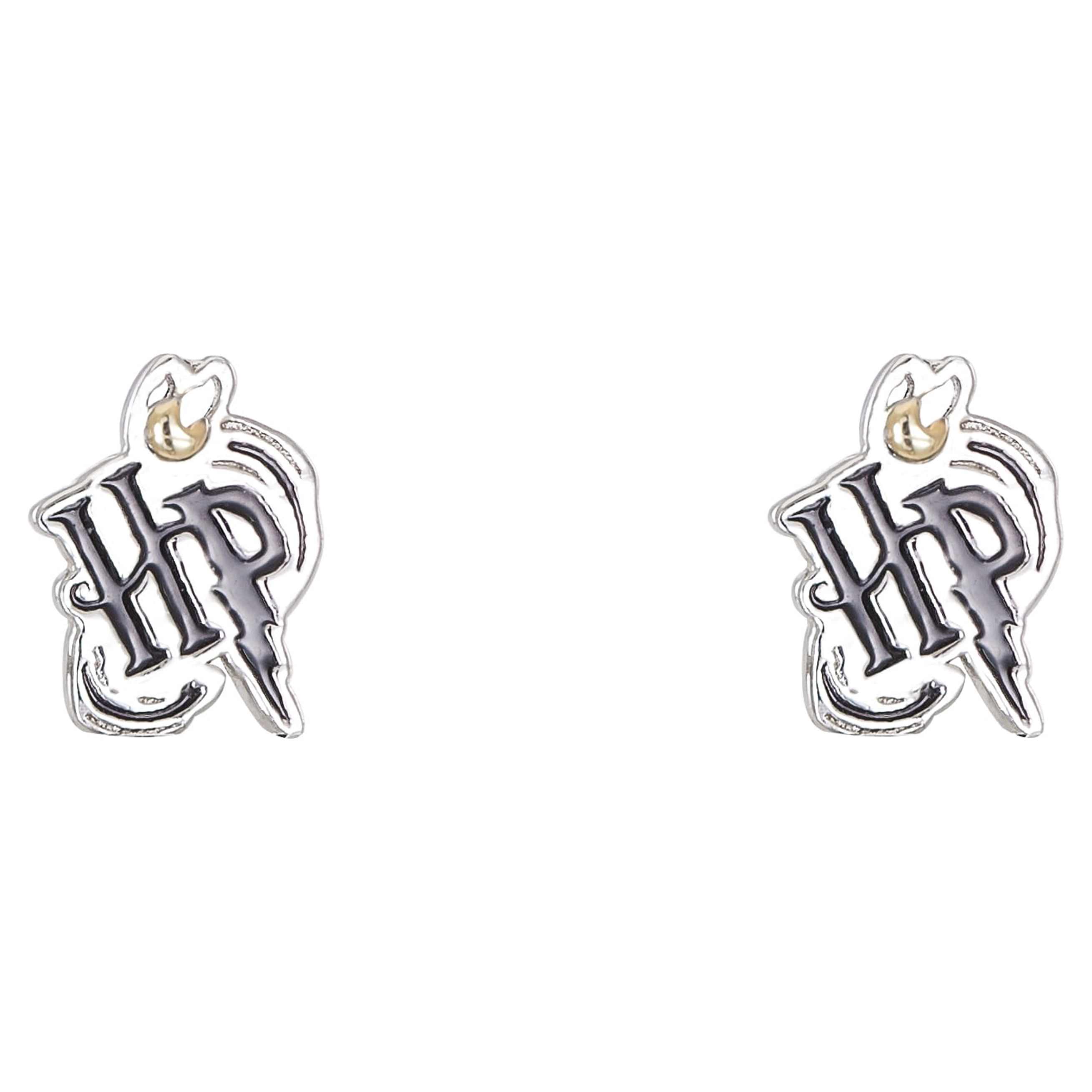 Harry Potter Silver Plated Snitch, Logo & Deathly Hollows 3pr Earrings Set