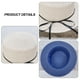 thumbnail image 3 of Sombrero de paja para mujer con circunferencia de 56-58 cm, sombrero para el sol con lazo de cinta, sombrero de copa plana para exteriores, sombrero para el sol con protección solar, 3 of 5