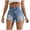 Blue, variant on adviicd Women's Denim Shorts Mid Waist Ripped Distressed,Blue S