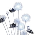 thumbnail image 3 of Benjara 32" Accent Table Lamp- Metal Flowers with Vase Design- Chrome Finish, 3 of 7
