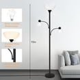 thumbnail image 3 of Lámpara de pie Luvkczc 183 cm negra, LED de 8 W, regulable, 3 luces, 3 of 8