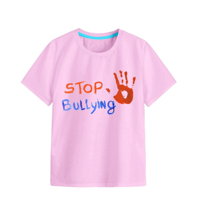 TZEWGL Chemise Mignonne pour Infnat Manches Courtes Col Rond Imprimé Lettre pour Tout-Petits Taille 1-2T