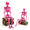 Pink, variant on 3FT Pink Posable Skeleton Halloween Decoration, Full Body Jointed Plastic Skeleton, Spooky Halloween Prop for Indoor/Outdoor Party, Haunted House, Yard Decor