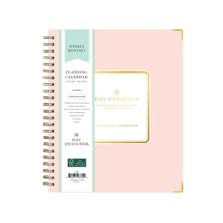 Day Designer RY 2021 Hardcover Planner, 7x9, Blush