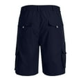 thumbnail image 5 of Mens Shorts Cargo Pants Men Casual Solid Knee Length Cargo Pants With Pocket Straight Button Zipper Shorts Men Clearance Clothes, 5 of 9