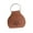 Brown, variant on Leather Pouch Keychain Mini Coin Holder Zipper Pocket For Keys Card Cash Bag Charm