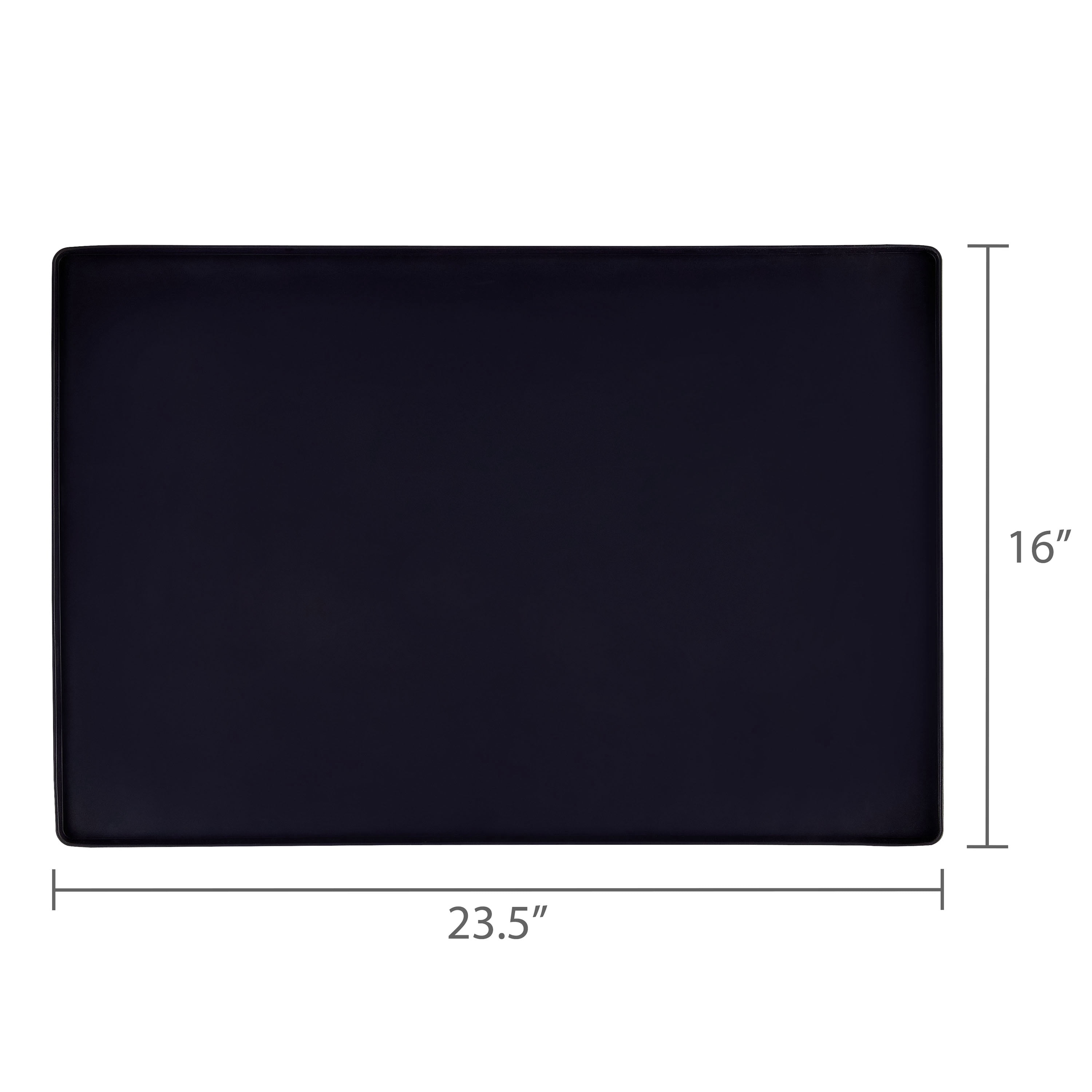 Vibrant Life Large Silicone Pet Feeding Mat, Black, 23.5" x 16"