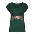 thumbnail image 4 of Camisetas sin mangas con cuello en V de verano para mujer, camisetas de manga corta con estampado de elementos de béisbol Retro OAVQHLG3B Store  lin121212, 4 of 5
