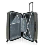 Jetstream 28-inch Hardside Rolling Spinner Checked Luggage, Charcoal