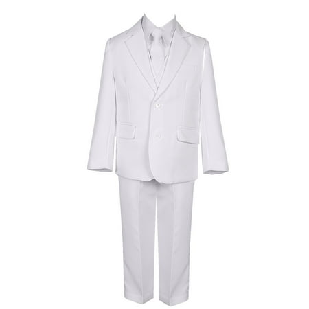 Rain Kids Boys White Straight Jacket 5 pc Special Occasion Suit