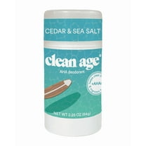 Clean Age AHA Deodorant for Teens | Aluminum-Free, Safe for Sensitive Skin | Sea Salt & Cedar Scent | 2.5 oz