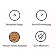 thumbnail image 7 of VOCOO 12'' Retro Wooden Wall Clock, SquareFarmhouse Analog Wall Clock Battery Operated, Silent Non-Ticking ,Home Decorations (with Hook), 7 of 7
