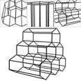 thumbnail image 1 of unbranded Red Wine Rack Hexagonal Honeycomb Metal Stand Freestanding Black Wine Bottle Holder for Home, 1 of 6