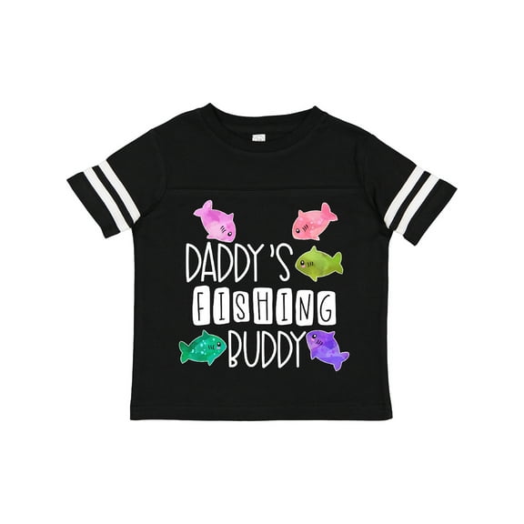 Inktastic Daddy's Fishing Buddy with Colorful Fish Boys or Girls Toddler T-Shirt