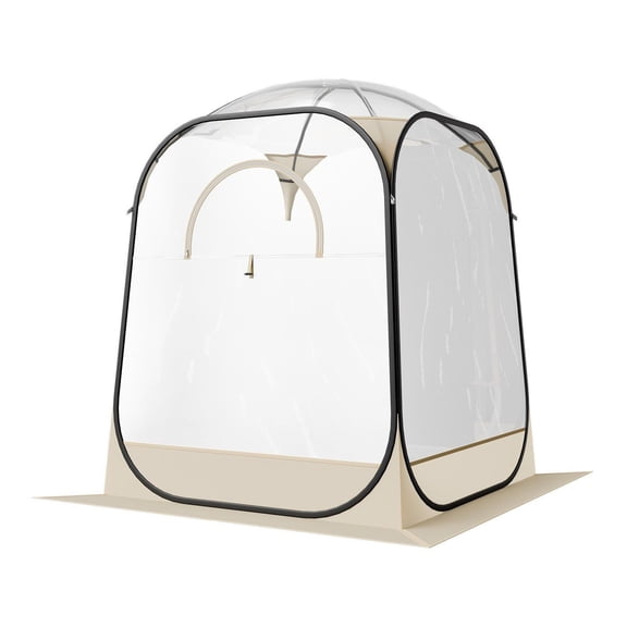 Clear Pop Up Sports Tent, 50x50 Bubble Tent for 1 Person, Waterproof Outdoor Pod for Camping Fishing Events