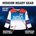 thumbnail image 5 of Funstuff Space Astronaut Mesh Hockey Jersey Long Sleeve T-Shirt Colorblock Toddler to Big Kid, 5 of 5