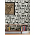 thumbnail image 3 of NuWallpaper Painterly Black Shelf Stories Novelty Peel & Stick Wallpaper, 3 of 5