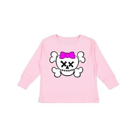 

Inktastic Skull with X Eyes Gift Toddler Boy Girl Long Sleeve T-Shirt