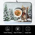 thumbnail image 4 of Winter Cat Dish Drying Mat for Kitchen Counter 18x24 Inch Cute Kitty Snow Pine Tree Dishes Drying Mats Large Microfiber Absorbent Dish Rack Pad Fast Dry Dish Mat for Coffee Bar Sinks Home Accessories, 4 of 6