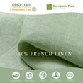thumbnail image 3 of 100% Pure Linen Duvet Cover with Button Closure and Corner Ties Soft & Breathable - Sage Full/Queen, 3 of 6