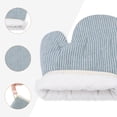 thumbnail image 5 of Unique Bargains Heat-Resistant Cooking Gloves Thick Cotton Lining Light Blue 10.2x7.5inch, 5 of 6