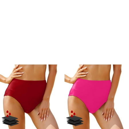 Wijhcboe 2 Pack Women s Womens Boy Shorts Swim Bottoms Black High Waisted Bikini Long Swim Pants for Women plus Size Bottoms Retro Basic Full Coverage Swimsuit Mid Waist Bathing Suit Swim Wear Pants