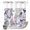 White, variant on No Hook Shower Curtain, Pink Flowers Shower Curtains for Bathroom with See Through Top Window, Spring Floral Purple Butterflies Watercolor Waterproof & Washable Bath Curtain Small Stall 36"x78"