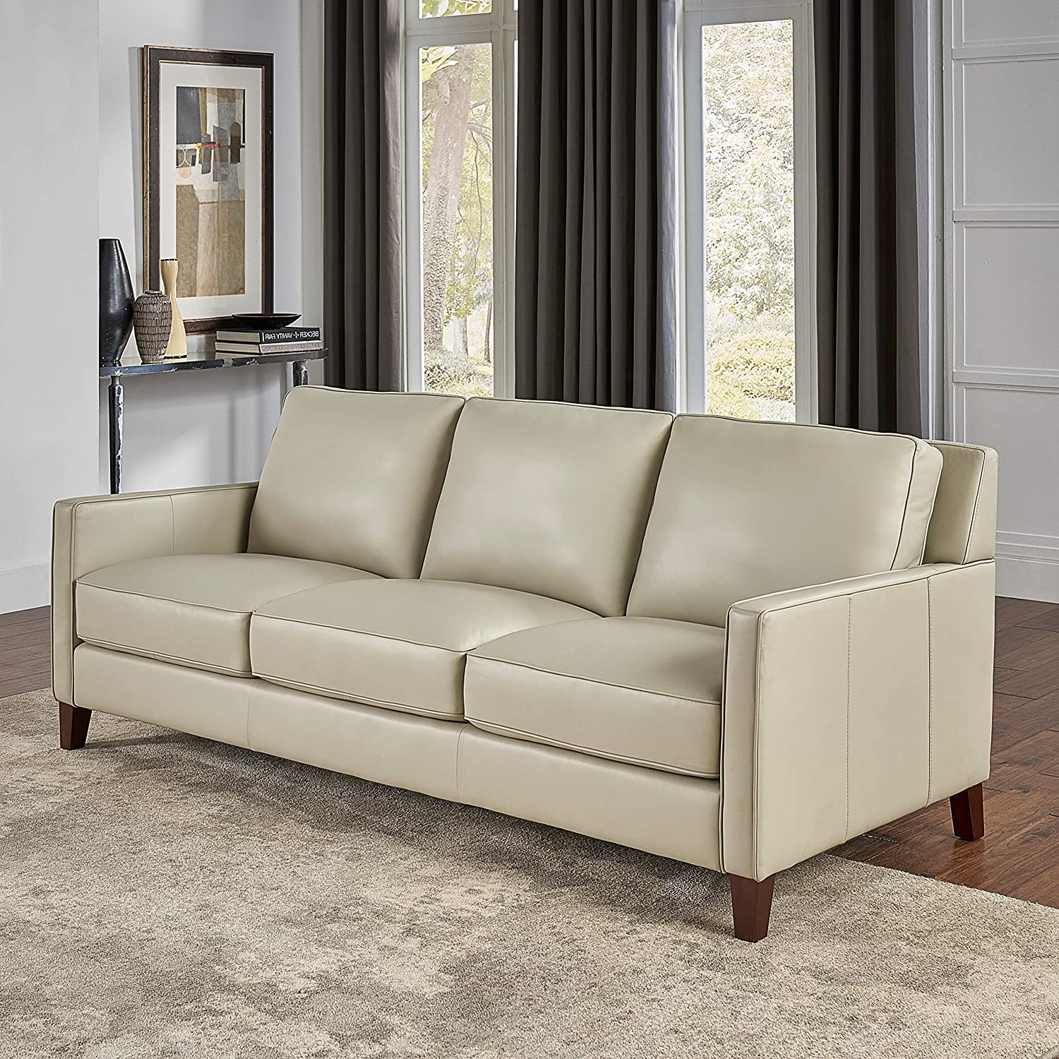 Hydeline Ashby Leather 3PC Sofa Set, Sofa, Loveseat and Chair, Ice - image 2 of 8