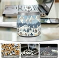 thumbnail image 6 of Yayeee Ashtray with Lid for Cigarette Smokeless Stainless Steel Home Ash Holder, Winter Village Serenity, 6 of 7