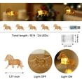 thumbnail image 6 of Horse Animal String Lights, Cowboy Pony Themed Decor 3D Light 10ft 24 LEDs with 8 Flash Modes Remote Control for Home Decoration Xmas Wedding Birthday Thanksgiving Garden Party, 6 of 7