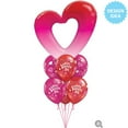 thumbnail image 7 of Qualatex Ombre Red Pink Open Heart Shape 42 inch Foil Mylar Balloon [16647], 7 of 7