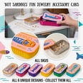 thumbnail image 2 of Travel Jewelry Case, Sardine Tin Jewelry Box, 3d Printed Sardine Tin Like Jewelry Case, Fishbone Earring Holder, Portable Earring Organizer (E), 2 of 8