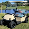 thumbnail image 2 of HUIACONG Turtle Hibiscus Non-Slip Golf Cart Seat Covers 2 Piece for Outdoor Summer, Golf Cart Seat Covers 2 Pack Breathable Material, 2 of 7