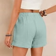 thumbnail image 4 of COMVALUE Women 2026 Shorts for Seniors Summer Casual Drawstring High Waisted Wide Leg Womens Gauze Short Shorts (Green, XL), 4 of 6