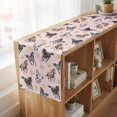 thumbnail image 6 of Table Runners 72 Inches Long Dress Scarves, Spring Flowers Farmhouse Kitchen/Dining Table Runner, Coffee Tablerunners, Black Brown White Horse Country Pink 18x72 Inch, 6 of 9