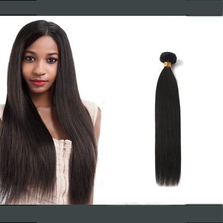 Brazilian Ombre Straight Wave Hair Weaves 1pcs/Boundle 50g 12-20 Inchs FLORATA Style-Jet Black