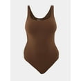 thumbnail image 2 of No Boundaries Women's Scoop Neck Tank Top Bodysuit, Women’s Sizes XS-3XL, 2 of 3