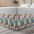 thumbnail image 1 of Botanical Bed Skirt, Paintbrush Pastel Style Flowering Plants Bouquets Calendula Chamomile Pattern, Elastic Bedskirt Dust Ruffle Wrap Around for Bedding Decor, 4 Sizes, Multicolor, by Ambesonne, 1 of 2