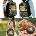 thumbnail image 2 of Jeiento Tree Frog Backpack for School Boys Elementary School Bag and Lunch Bag Set Pencil Case 3 In 1 Bookbag Preschool Middle School Back Packs Kids Child Girls Satchel Daypack, 2 of 7