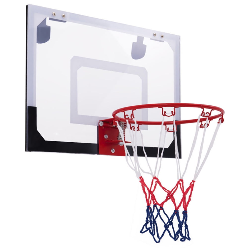 Spaco Mini Basketball Hoop,Wall Mounted Basketball Hoop,Over-The-Door Mini Basketball Hoop Includes Basketball and 2 Nets