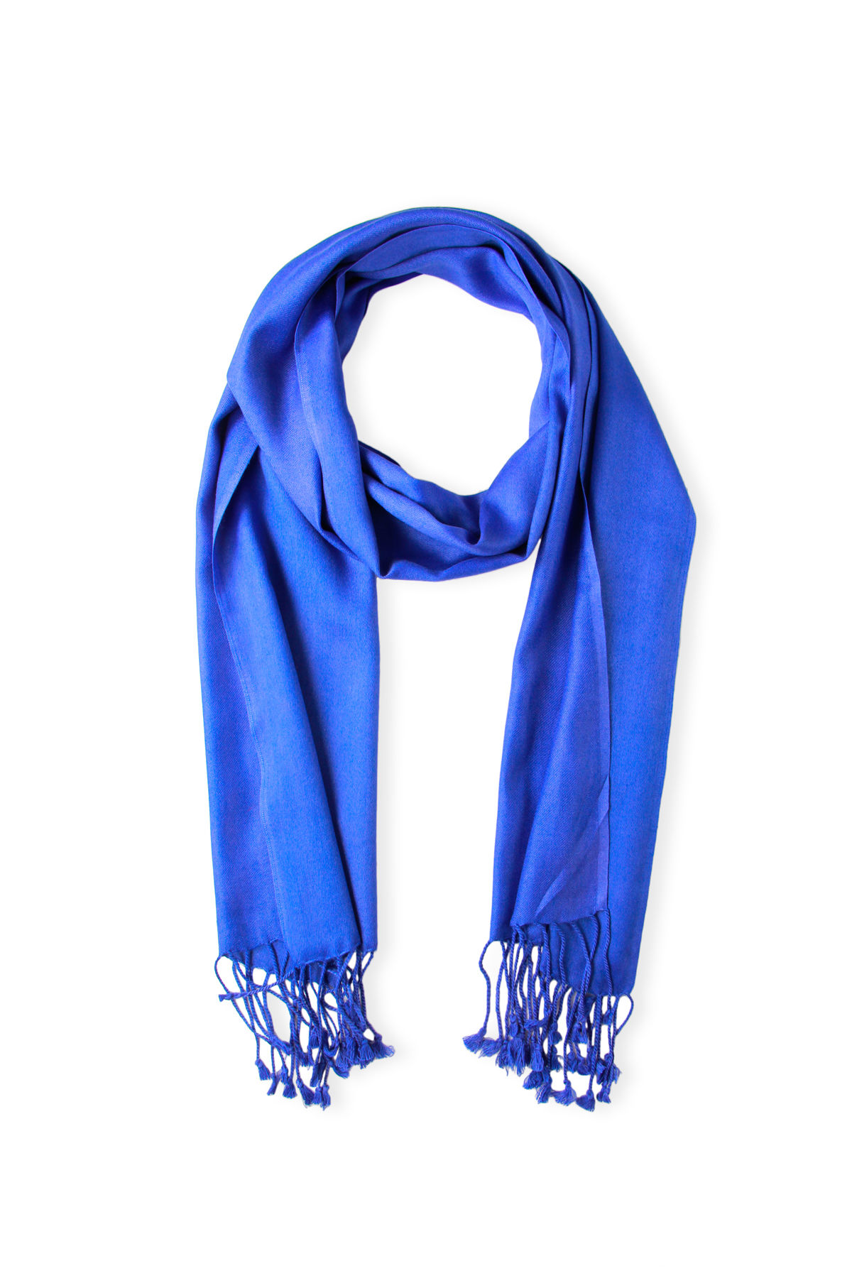 Veroma Solid Satin Scarf with Fringe