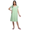 thumbnail image 1 of Moomaya Robe de Nuit d'Allaitement en Popeline de Coton à Manches Courtes Imprimée pour Femmes, 1 of 4